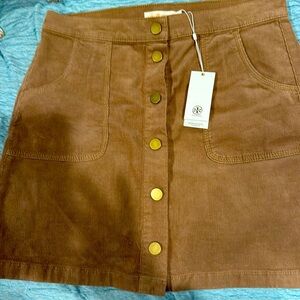 Tory Burch corduroy skirt Size 8 NWT
